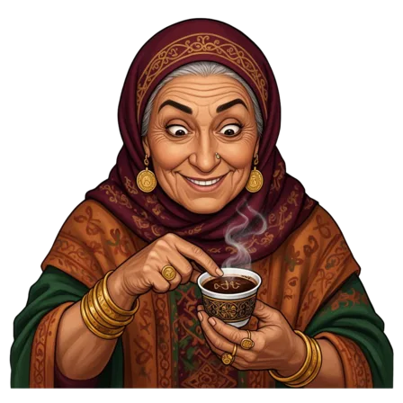 Zara, smirking - she just spotted something in your cup